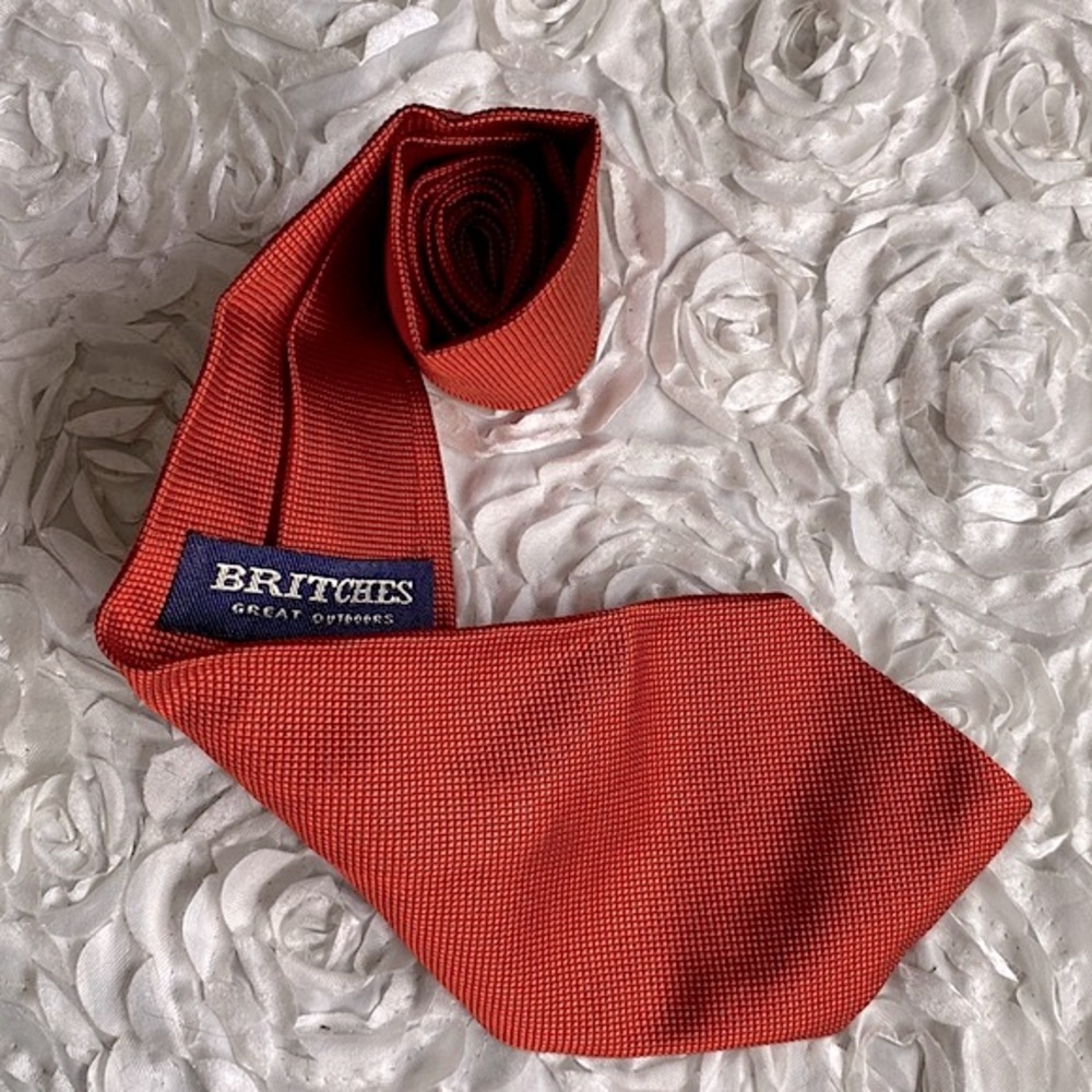 New Britches mens orange tie